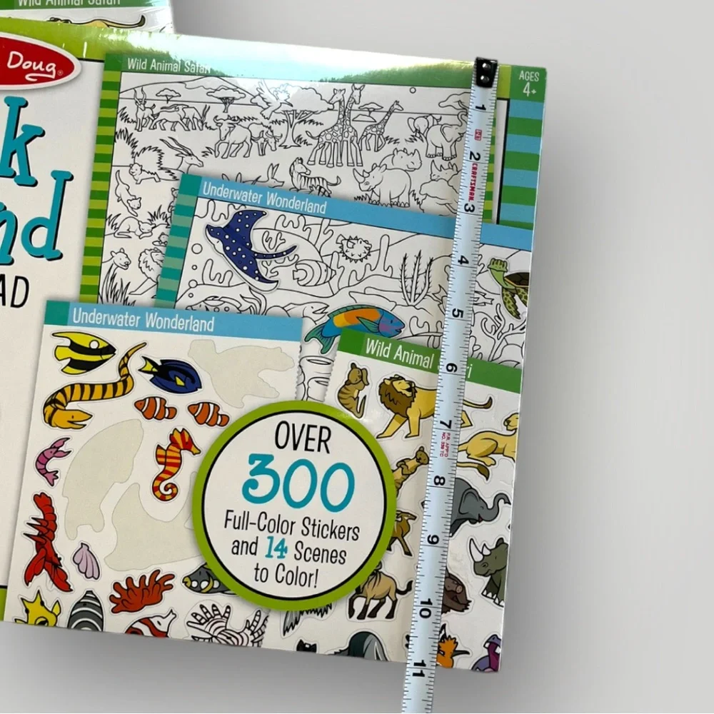 Lot/2 Melissa & Doug Seek & Find Animal Sticker Pad - Picture 4 of 7